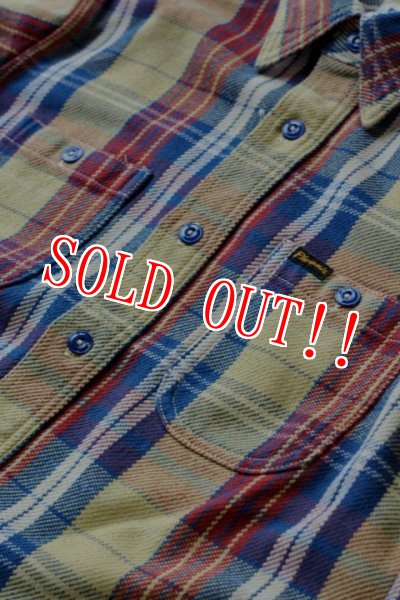 画像4: 「Pherrows」 フェローズ ヘヴィーネルシャツ 15W-720WS [ベージュ] (4)