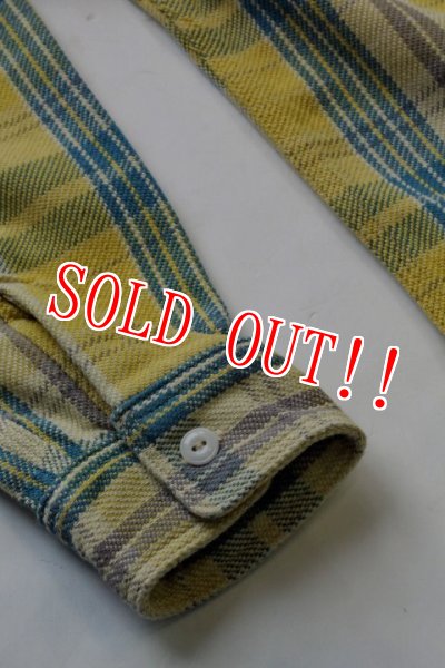 画像6: 「Pherrows」 フェローズ ヘヴィーネルシャツ 15W-720WS [イエロー] (6)