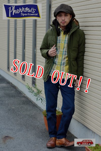 画像13: 「Pherrows」 フェローズ ダウンジャケット 15W-E.P.D. [オリーブ] (13)