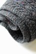 画像4: 「JELADO」 Cotton Hand Knit Muffler ジェラード コットン ハンドニットマフラーJP03603 [フェイドグレー・ワイン] (4)