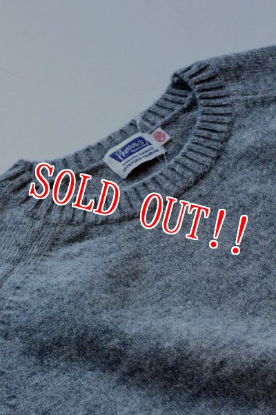 画像3: 「Pherrows」 フェローズ ポケ付き クルーネックニット シェットランドセーター 15W-PJPS1 [杢グレー] (3)