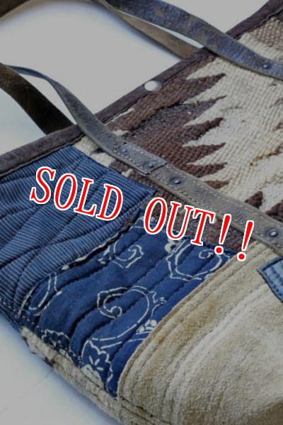 画像5: 「J.AUGUR DESIGN」 NAVAJO MEDIUM TOTE BAG ジュディーオーガーデザイン ナバホ バケット コンチョ ミデアム トートバッグ 20160308-2 [ナバホブランケット×レザー] (5)