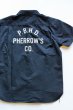 画像2: 「Pherrows」 フェローズ 25周年 コットンリネン カスタムワーク 半袖シャツ 16S-25TH-SHIRTS [ネイビー] (2)
