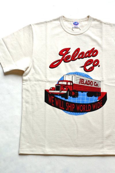 画像1: 「JELADO」 59s Catalogue Tee  ジェラード カタログ トラックプリント Tシャツ JP12202  [バニラ・ネイビー]