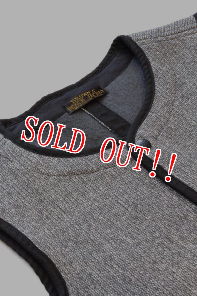 画像4: 「Browns BEACH」  EARLY VEST  ブラウンズビーチ アーリーベスト フルカウント社製  BBJ7-001  [グレー] (4)