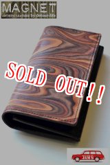 「MAGNET」　Long Wallet 長財布　[WOOD BLACK-2] MAGNET」Long Wallet 長財布[WOOD BLACK-2]