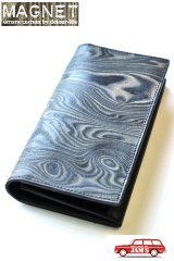 「MAGNET」　Long Wallet 長財布　[WOOD BLACK-2] MAGNETマグネット通販 JAMS WEB SHOP スキモレザー 木目