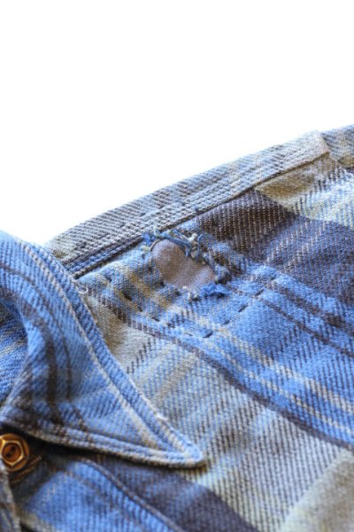 画像2: 「JELADO」 DUG OUT SHIRTS　ジェラード ダグアウトシャツ 40着限定生産 ヴィンテージ加工 ネルシャツ　[ブルー]