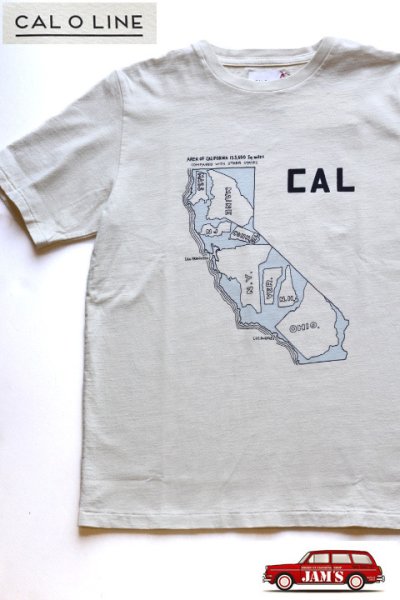 画像3: 「CAL O LINE」 CAL MAP Tee　キャルオーライン カリフォルニアマップ Tシャツ [ホワイト]