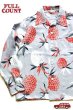 画像1: 「FULLCOUNT」 25th Anniversary  HAWAIIAN SHIRT PINEAPPLE　フルカウント 25周年記念 限定 アロハシャツ 長袖 パイナップル [アイスグレー] (1)