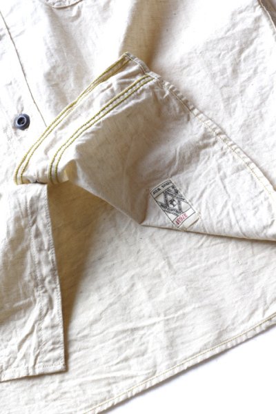 画像2: 「JELADO」 ジェラード 半袖 綿麻シャンブレーワークシャツ JP22102 [バニラ]