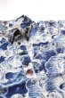 画像3: 「JELADO」 Pullover B.D. Aloha Shirts　ジェラード プルオーバー 抜染 百虎 アロハシャツ SG22105 [インディゴ] (3)