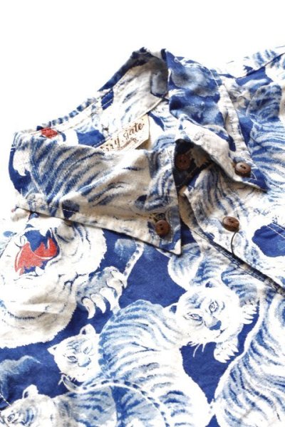画像1: 「JELADO」 Pullover B.D. Aloha Shirts　ジェラード プルオーバー 抜染 百虎 アロハシャツ SG22105 [インディゴ]