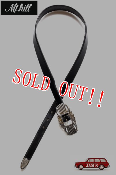 画像2: 「Mt.hill」×「JAMS」  6th Anniversary Batfly Buckle Belt マウントヒル × ジャムズ 6周年記念限定コラボ バタフライバックル プレーンベルト 30mm [ブラック] (2)