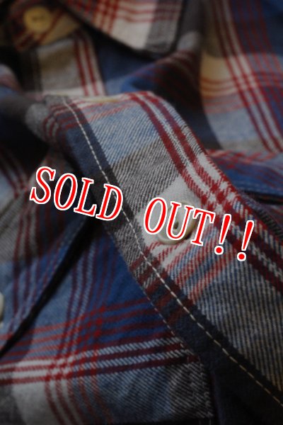 画像5: 「FULLCOUNT」 25th GABARDINE NELL SHIRTS フルカウント 25周年記念 ギャバジン ネルシャツ [ブルー] (5)