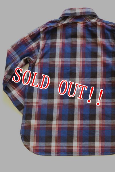 画像6: 「FULLCOUNT」 25th GABARDINE NELL SHIRTS フルカウント 25周年記念 ギャバジン ネルシャツ [ブルー] (6)
