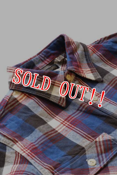 画像2: 「FULLCOUNT」 25th GABARDINE NELL SHIRTS フルカウント 25周年記念 ギャバジン ネルシャツ [ブルー] (2)