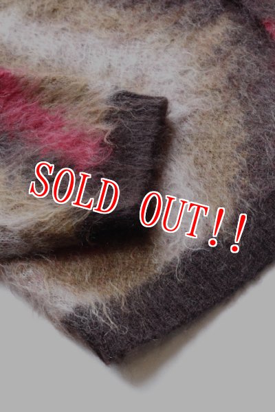 画像6: 「FULLCOUNT」 25th Navajo Mohair Knit Cardigan フルカウント 25周年記念 ナバホ キッドモヘア ネイティブ柄 ニットカーディガン [レッド] (6)