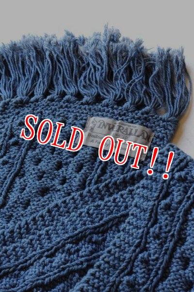 画像4: 「INVERALLAN」 12A HANDKNIT SOLID MUFFLER　COTTON インバーアラン　ハンドニットマフラー コットン [ライトインディゴ] (4)