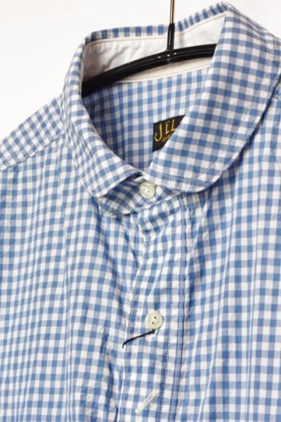 画像1: 「JELADO」Lower Shirts ジェラード ロウワーシャツ 7分袖 ギンガムチェック AG31112 [フェイドインディゴ]