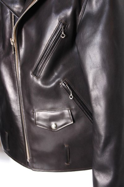 画像4: ［JAMS店頭販売中］「Fine Creek Leathers」Leon Custom ファインクリークレザーズ レオン カスタム ライダースジャケット ホースハイド FCJK014 [ブラック] (4)