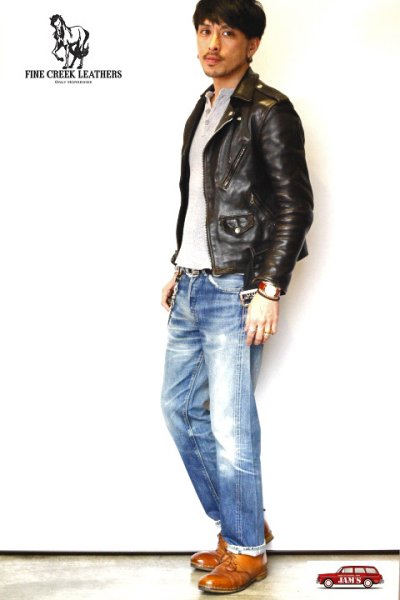 画像12: ［JAMS店頭販売中］「Fine Creek Leathers」Leon Custom ファインクリークレザーズ レオン カスタム ライダースジャケット ホースハイド FCJK014 [ブラック] (12)