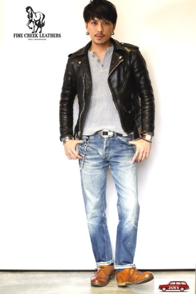 画像11: ［JAMS店頭販売中］「Fine Creek Leathers」Leon Custom ファインクリークレザーズ レオン カスタム ライダースジャケット ホースハイド FCJK014 [ブラック] (11)