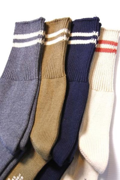 画像2: 「FULLCOUNT」 MILITARY SOX フルカウント ミリタリー ソックス Lot.6110 [カーキ・ネイビー・エクルー・チャコール]