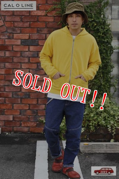 画像14: 「CAL O LINE」INSIDE WAFFLE ZIP-PARKA キャルオーライン インサイド ワッフル ジップパーカー CL192-054 [イエロー] (14)