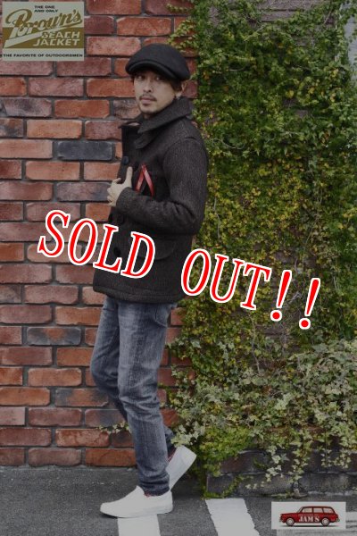 画像10: 「Browns BEACH」P-COAT ブラウンズビーチ ピーコート フルカウント社製 BBJ10-007 [オックスフォードグレー（ブラウン系）] (10)