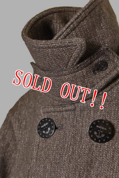 画像3: 「Browns BEACH」P-COAT ブラウンズビーチ ピーコート フルカウント社製 BBJ10-007 [オックスフォードグレー（ブラウン系）] (3)