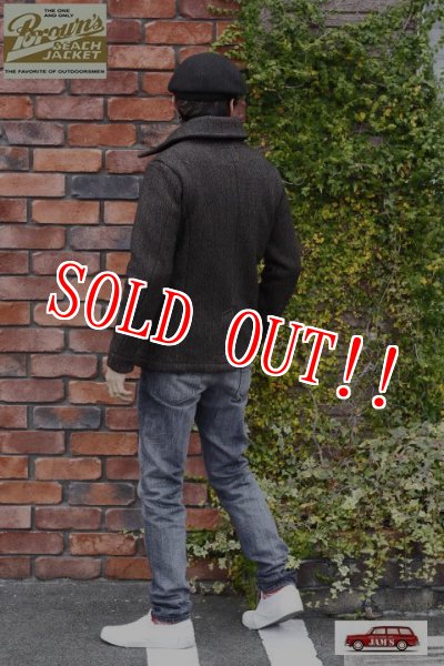 画像11: 「Browns BEACH」P-COAT ブラウンズビーチ ピーコート フルカウント社製 BBJ10-007 [オックスフォードグレー（ブラウン系）] (11)