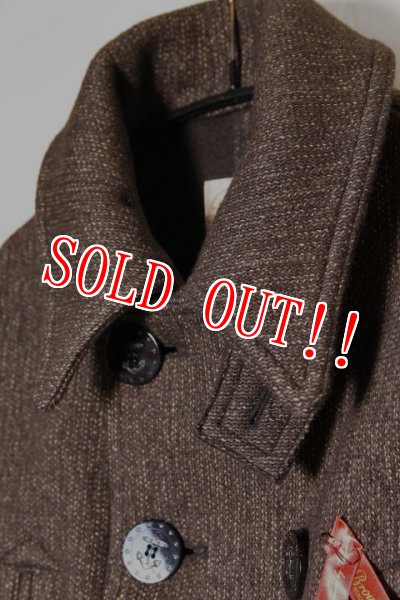 画像2: 「Browns BEACH」P-COAT ブラウンズビーチ ピーコート フルカウント社製 BBJ10-007 [オックスフォードグレー（ブラウン系）] (2)