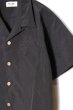 画像4: 「MOSSIR」John S/S Open Collar Shirt モシール ジョン サプレックスナイロン 半袖オープンカラーシャツ [ブラック] (4)