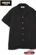 画像1: 「MOSSIR」John S/S Open Collar Shirt モシール ジョン サプレックスナイロン 半袖オープンカラーシャツ [ブラック] (1)