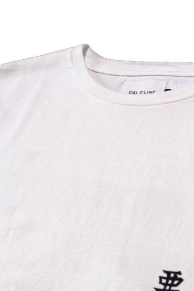 画像1: 「CAL O LINE」AMERICA WAVE T-SHIRTS キャルオーライン アメリカウェーブ 半袖Tシャツ  CL201-081 [ホワイト]
