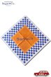 画像1: 「Sugar & Co.」cleaning cloth シュガーアンドカンパニー クリーニングクロス バンダナ 抗菌加工 [オレンジ × ブルー] (1)