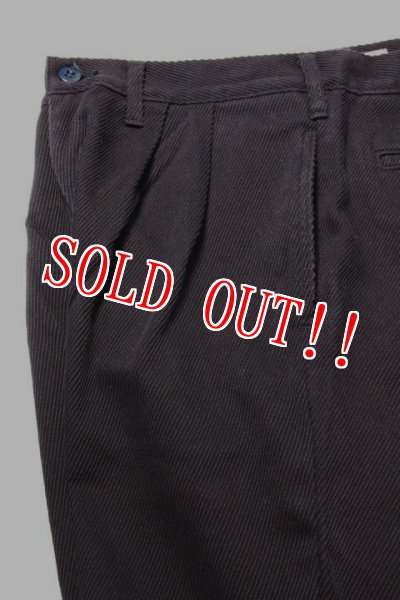 画像4: 「CAL O LINE」2TUCK KARSEY TROUSERS キャルオーライン ２タックカルゼトラウザー CL202-091 [ネイビー] (4)