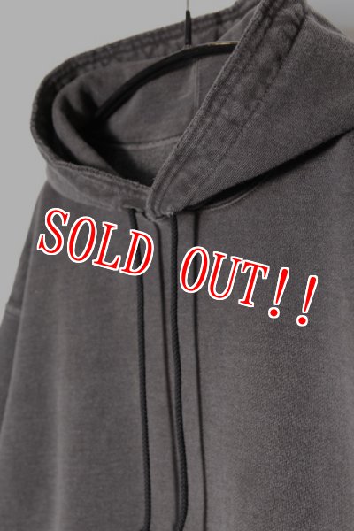 画像2: 「CAL O LINE」CUT OFF SWEAT HOODY キャルオーライン カットオフスウェット フーディー ルーズシルエット CL211-025 [ブラック] (2)