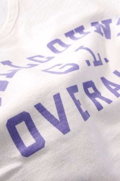 画像1: 「FULLCOUNT」GOOD LUCK OVERALLS T-Shirt フルカウント グッドラックオーバーオールズ プリント半袖Tシャツ  [ホワイト]