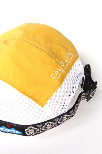 画像1: 「CAL O LINE」×「KAVU」vented strap cap キャルオーライン カブー ベンテッドストラップキャップ [イエロー]