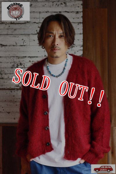 画像9: 「STRANGE TRIP」MIX MOHAIR CRADIGAN ストレンジトリップ ミックスモヘア カーディガン [レッド・ブラック] (9)