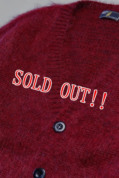 画像2: 「STRANGE TRIP」MIX MOHAIR CRADIGAN ストレンジトリップ ミックスモヘア カーディガン [レッド・ブラック] (2)