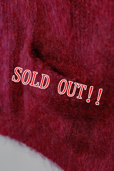 画像4: 「STRANGE TRIP」MIX MOHAIR CRADIGAN ストレンジトリップ ミックスモヘア カーディガン [レッド・ブラック] (4)