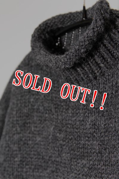 画像2: 「FULLCOUNT」 OLD FISHERMANS WOOL KNIT SWEATER フルカウント オールド フィッシャーマン ウールニットセーター [チャコール] (2)