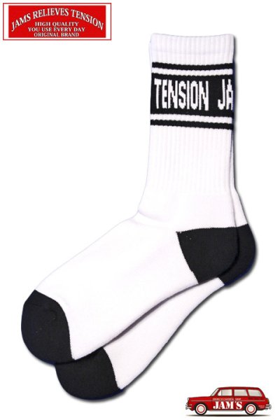 画像8: 「JAMS RELIEVES TENSION」LINE PILE SOCKS ジャムズオリジナル ライン パイルソックス JAM-SOX02 [ブラック] (8)