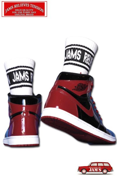 画像7: 「JAMS RELIEVES TENSION」LINE PILE SOCKS ジャムズオリジナル ライン パイルソックス JAM-SOX02 [ブラック] (7)