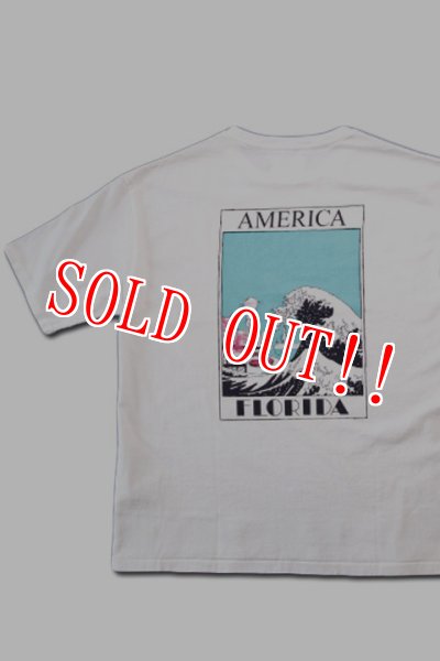画像3: 「CAL O LINE」AMERICA WAVE CORVETTE S/S Tee キャルオーライン アメリカウェーブ 半袖Tシャツ  CL221-075 [ホワイト] (3)