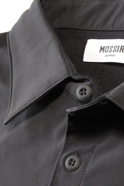 画像1: 「MOSSIR」Harry Polo Shirts モシール ハーレー 半袖ポロシャツ アルパインクロス [ブラック]