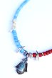 画像2: 「Mt.hill」Thunderbird Pendant with High Grade Turquoise ＆ White Heart Beads Necklace Type A マウントヒル サンダーバード ペンダント ビーズネックレス キングマンターコイズ [220827-1] (2)